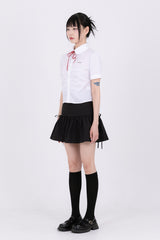 Lovely Chic Round Collar Short-Sleeved Shirt