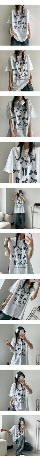 Rotan Ribbon Short-Sleeved T-Shirt
