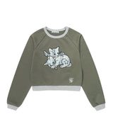 W ANGEL CATS SWEATSHIRT CHARCOAL(CV2FFFM441A)