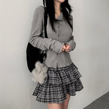 Shade Punching Pattern Snap Eyelet Cardigan