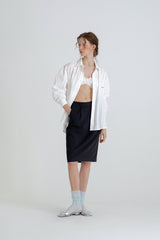 Pumpkin stripe skirt_charcoal