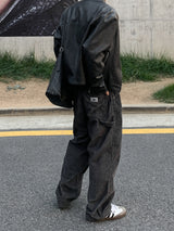 Vintage biker leather jacket