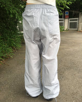Nylon zipper pants