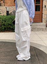 #Ritz Parachute Nylon String Cargo Pants (5color)