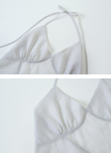 [SHOPPERMADE] ホルターネックレイヤードスリーブレスブラウス (3color)