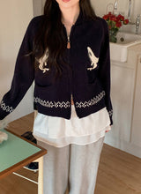 #Orca Collar Knit Zip-up (3color)
