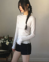 パットドットレイヤードロングスリーブTシャツ