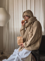 [wool20%] エリーボカシウェービングマフラー