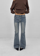 [MADE] Renel Stitch Low-Waist Bootcut Denim Pants