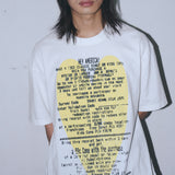 Untitled ハートロゴ ピグメントウォッシュ半袖  Off White