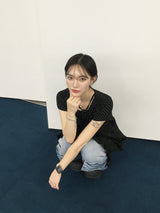 メリードットリボンクロップTシャツ (3c)