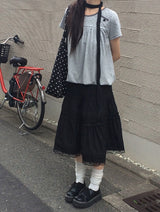 Butin Dot Button Balloon Short Sleeve T-shirt