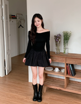 #LH Ribbon Off Shoulder Wool Knit (2color)