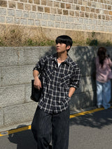 Autumn double check shirt