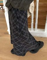 Tigent Peach Fuzz Check Long Skirt