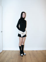 TOGGLE FUR BELT (IVORY)