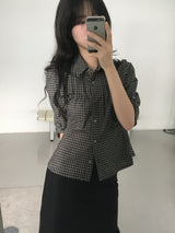 [S/S.ver] Pintuck Plaid Slim Shirt