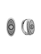 NO.578 [BURNISH] ROUND KEY HOLE EARRING