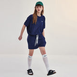 TERRY BANDING SHORTS_NAVY