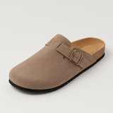 Boston Suede Buckle Slides (3c)