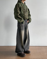 Brown balloon denim pants