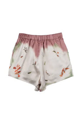 Leaf Satin Short Pants