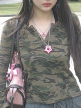 gleaming little star dot necklace [pink]