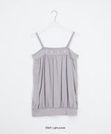Micelle button balloon layered strap sleeveless