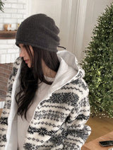 #Cozy Nordic Boa Fleece Hood Jumper (2color)