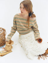 Tiered Midi Skirt (Cream)