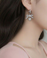 [Hearts2Hearts Yuha Piercing] コケットレースリボンリボン＆ハートハギーズピアス