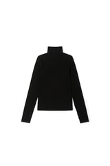 Wool turtleneck top_black