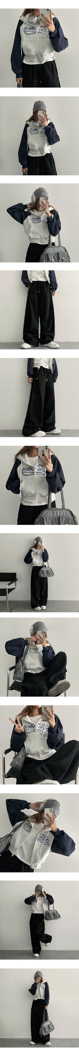 Dewdie Cropped Raglan Hooded Zip-Up