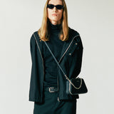saffiano trapezium chain bag