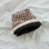 classic pouch_corduroy leopard pink