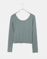 Muleu Flower Pattern Round Neck Long-Sleeved T-Shirt