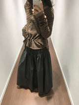 Fleece Stripe Frill Cardigan (4 Colors)