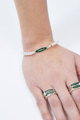 GREEN TAG BALL BRACELET