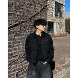 LP Red Embroidered Denim Jacket