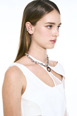 NO.608 [BLACK] SPIKY HEART NECKLACE