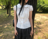 Rohue Frill Short Sleeve Blouse