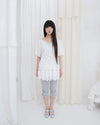 TEA DIARY V-NECK TOP / WHITE