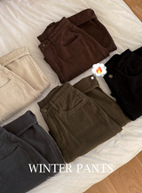 Warm Cotton100 Balloon Fit Wide Pants (5color)