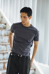 Cool curve half t-shirts(Charcoal)