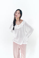 Velvet Lace Track Pants Pink