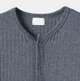 Rogen Ribbed Linen Button Cardigan
