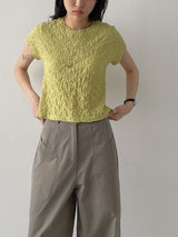Embossed Wrinkle Short Sleeve T-shirt