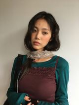 [SET]Sepia Lace T-shirt + Scarf (2color)