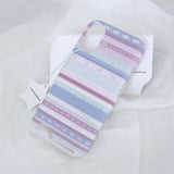 [MADE] Soft stripe case (Blueberry mint)