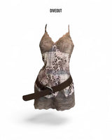 Roomi Lace Leopard Dress